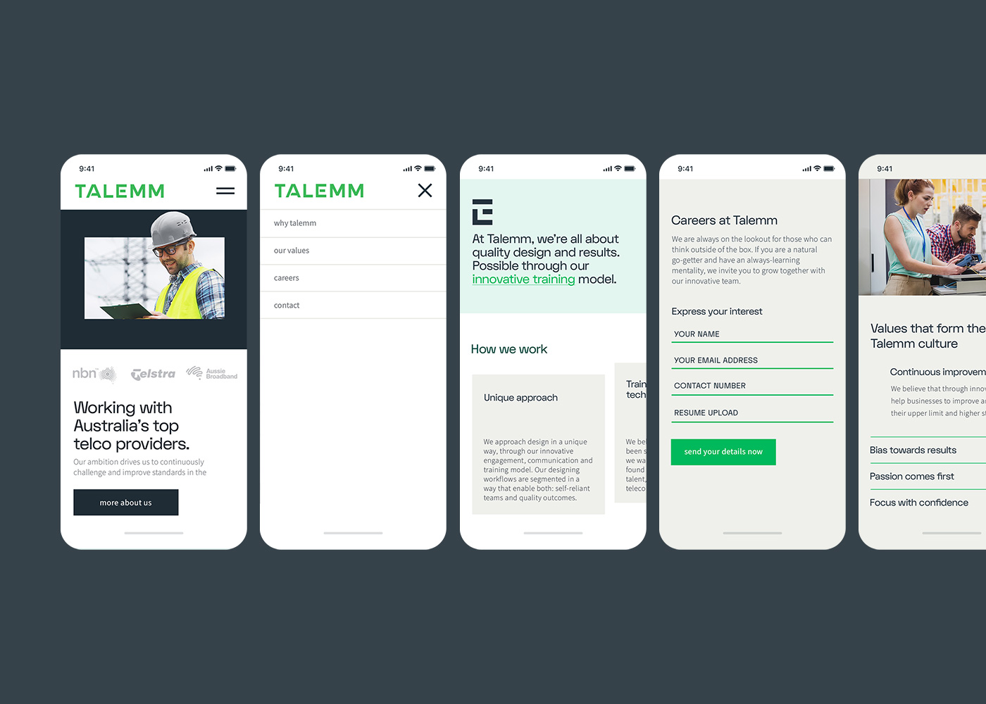 Website Design Brisbane, Studeo Branding, Talemm