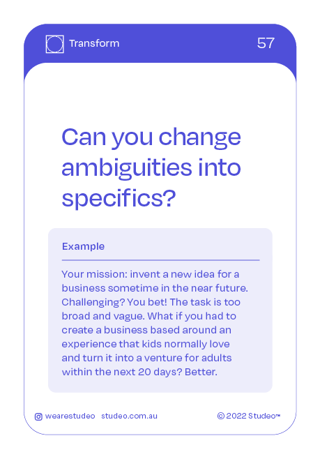 Get Ideas™ Deck. Studeo Brand Management